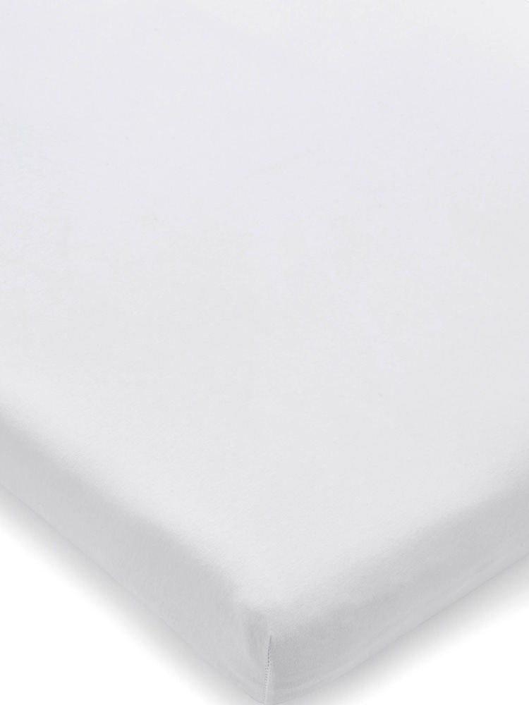 Clair De Lune White Pram 100% Cotton Fitted Sheet - Image 2 of 4 Clair De Lune White Pram 100% Cotton Fitted Sheet - Image 2 of 4