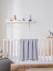 Martex Baby Grey Cellular 100% Cotton Blanket - Image 1 of 4