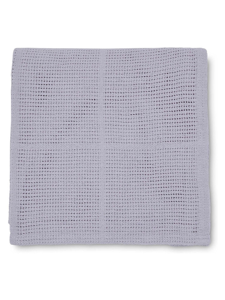 Martex Baby Grey Cellular 100% Cotton Blanket - Image 4 of 4