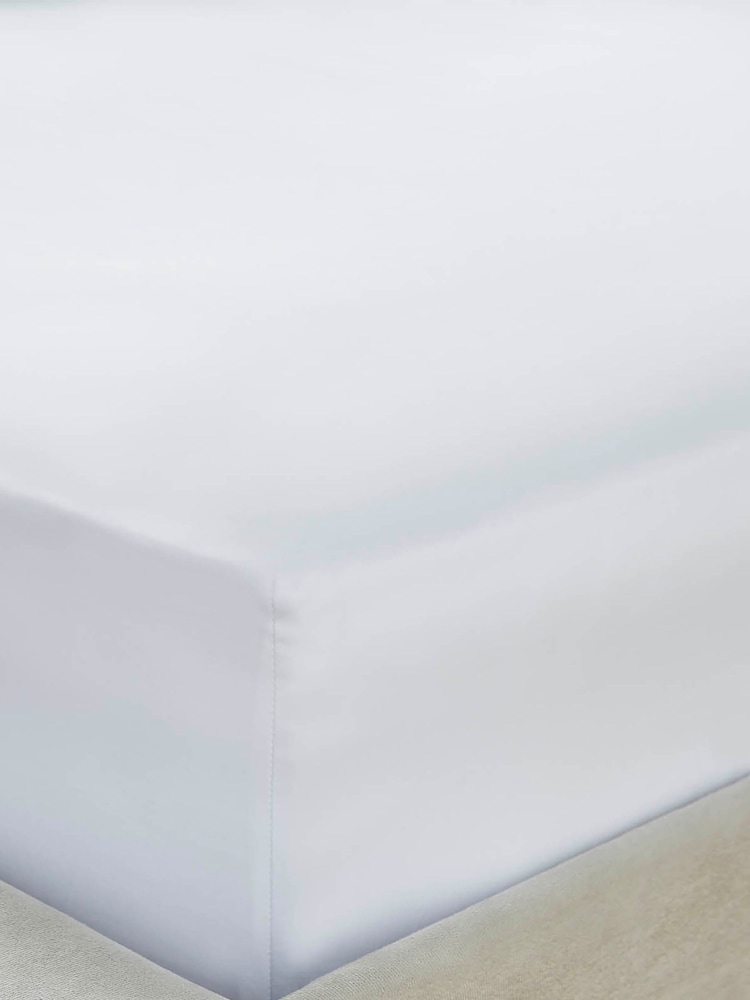 Liddell White 400 Thread Count Egyptian Cotton Fitted Sheet - Image 2 of 2