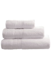 Lazy Linen White Turkish Cotton With Pure Washed Linen Insert Towel - Image 1 of 3