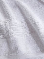 Lazy Linen White Turkish Cotton With Pure Washed Linen Insert Towel - Image 2 of 3