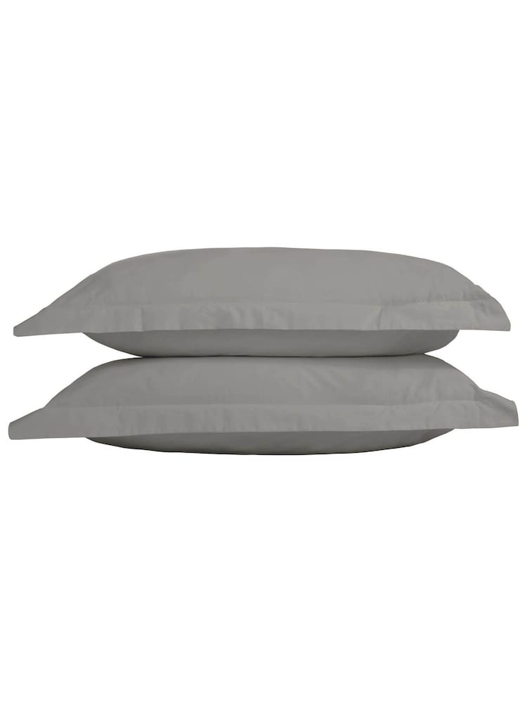 TLC Set of 2 Grey 5* 480 Thread Count Pillowcases - Image 1 of 1