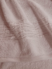 Lazy Linen Mellow Pink Turkish Cotton With Pure Washed Linen Insert Towel - Image 2 of 3