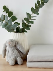 Martex Baby Grey Pram 100% Cotton Fitted Sheet - Image 1 of 1