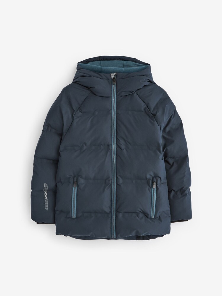 Navy Blue Fleece Lined Padded Puffer Coat (3-16yrs) - Image 1 of 7 Navy Blue Fleece Lined Padded Puffer Coat (3-16yrs) - Image 1 of 7