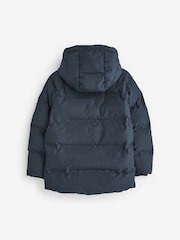 Navy Blue Fleece Lined Padded Puffer Coat (3-16yrs) - Image 2 of 7
