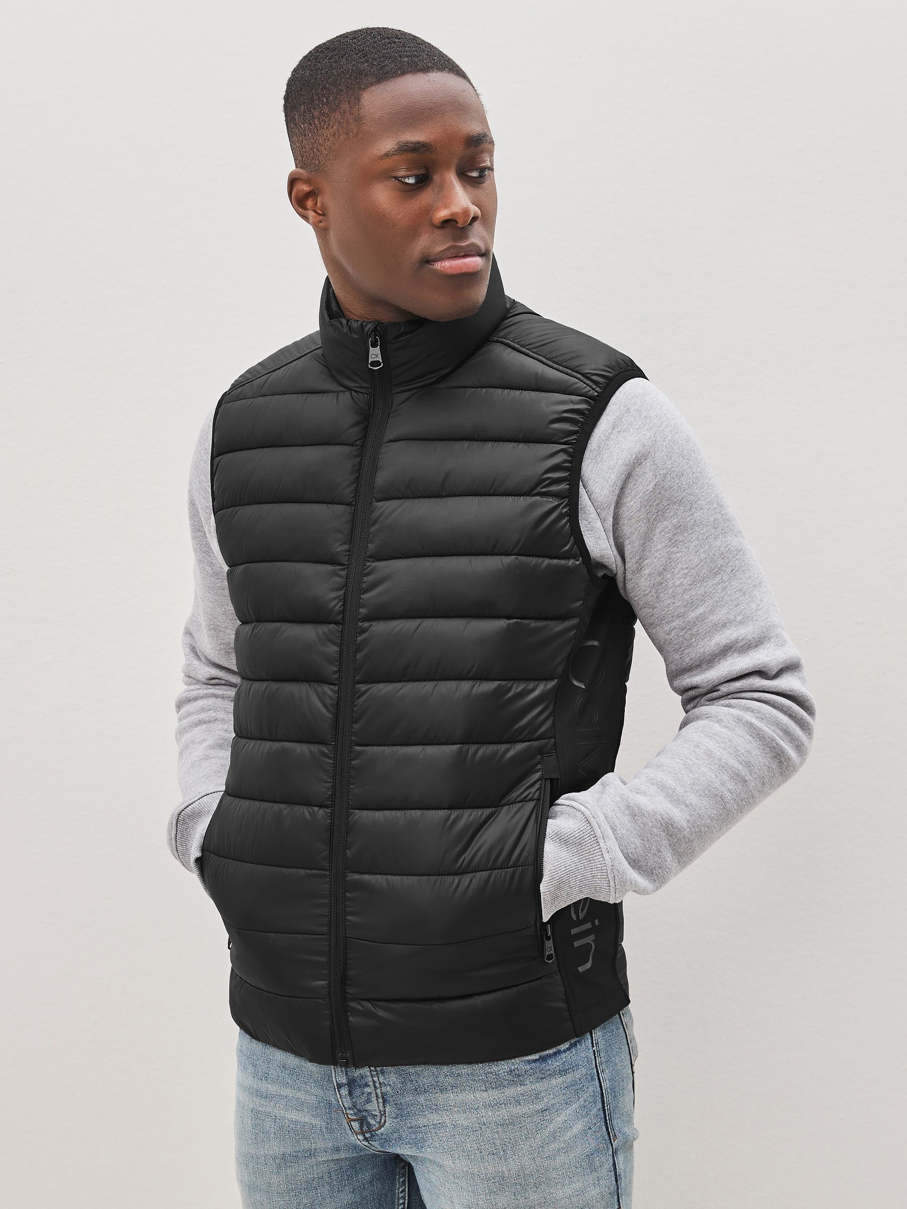Buy Calvin Klein Black Puffer Gilet from Next USA