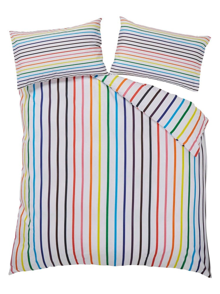 Martex Pride White Fine Stripe Duvet Cover and Pillowcase Set - Image 3 of 3