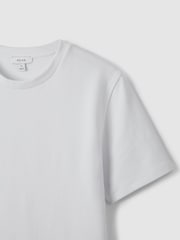 Reiss White Cooper Slim Fit Honeycomb T-Shirt - Image 5 of 7