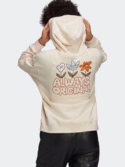 adidas Originals White 100% Cotton Always Graphic Hoodie - Image 2 of 6