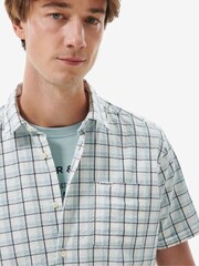 Barbour® Margrave Seersucker White Short Sleeve Shirt - Image 4 of 5