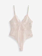 Кремовый - Кружевное боди Lipsy Glamour - Изображение 5 из 6
