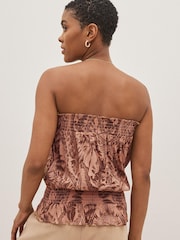 Pink Tiger Print Sparkle Bandeau Boobtube Vest - Image 2 of 4