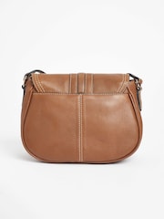 Tan Brown Premium Leather Hummingbird Cross-Body Bag - Image 2 of 4