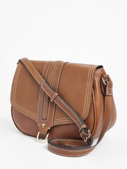 Tan Brown Premium Leather Hummingbird Cross-Body Bag - Image 3 of 4