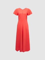 Reiss Coral Eleni Petite Cap Sleeve Maxi Dress - Image 2 of 7