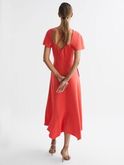 Reiss Coral Eleni Petite Cap Sleeve Maxi Dress - Image 5 of 7