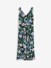 Black Ground Floral X Celia Birtwell Tie Sleeve Cami Midi Dress - Image 5 of 5