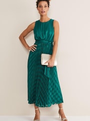 Phase Eight Green Beverley Stripe Jacquard Midaxi Dress - Image 1 of 6