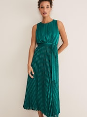 Phase Eight Green Beverley Stripe Jacquard Midaxi Dress - Image 3 of 6