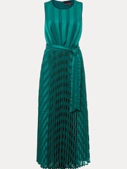 Phase Eight Green Beverley Stripe Jacquard Midaxi Dress - Image 6 of 6