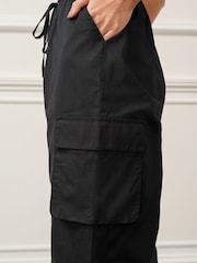 Black Cargo Bandeau Strapless Jumpsuit - Image 5 of 6