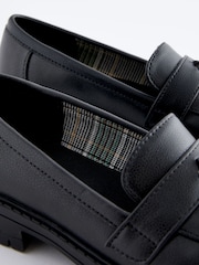 Matt Black School Chunky Tassel Loafers - Image 6 of 6