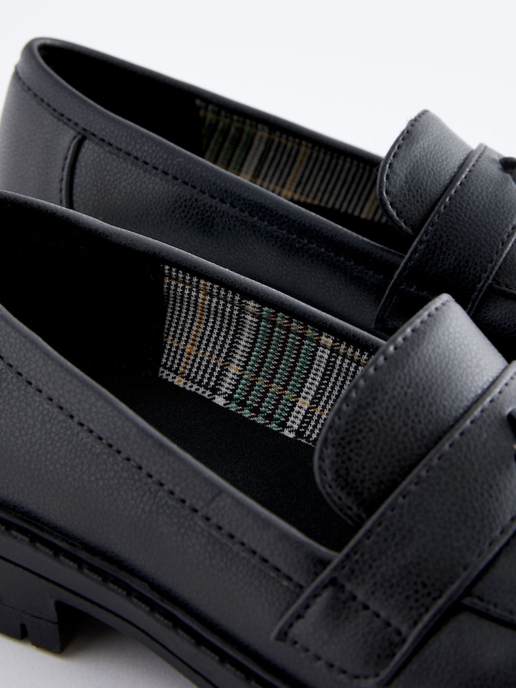 Matt Black School Chunky Tassel Loafers - Image 6 of 6