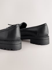Itim na Patent - School Chunky Tassel Loafers - Larawan 7 ng 8