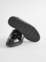 Brevet noir - Mocassins School en cuir à semelle slim - Image 5 de 7