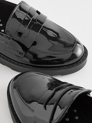 Brevet noir - Mocassins School en cuir à semelle slim - Image 6 de 7