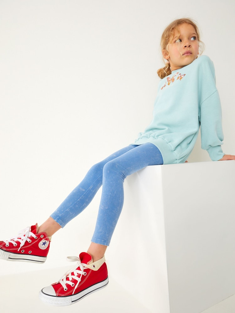 Light Blue Denim Leggings (3-16yrs) - Image 2 of 5