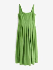 Green Pleated Midi Dress - Image 5 of 5