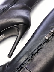 Moda In Pelle Savi Piping Detail Over The Knee Long Suede Boots - Image 5 of 5
