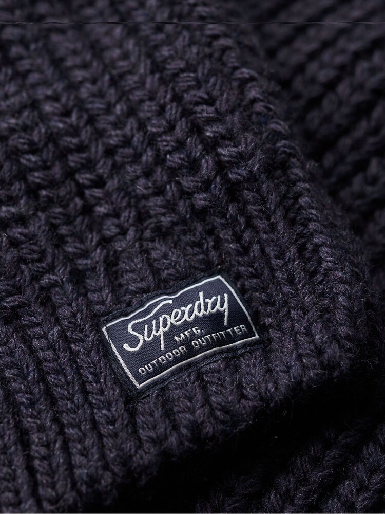 Superdry Blue Slouchy Stitch Roll Neck Knit Jumper - Image 7 of 7
