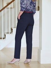 Pure Collection Blue New Wool Slim Leg Trousers - Image 3 of 3