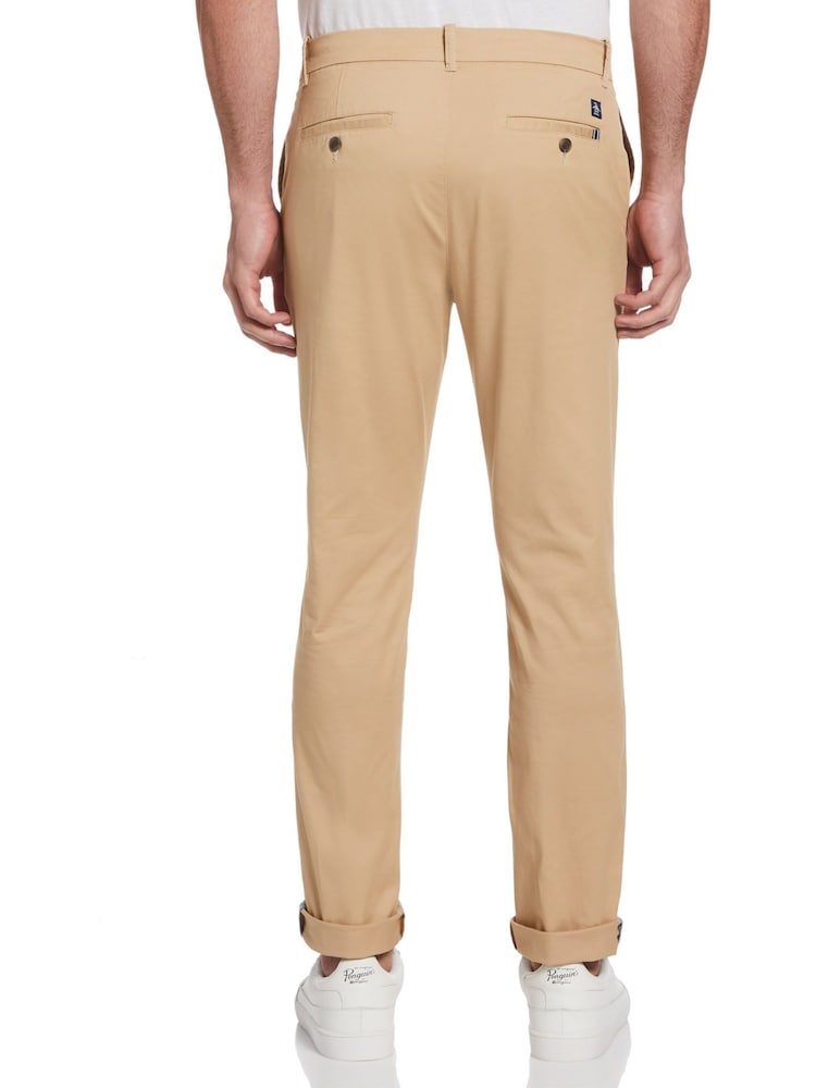 Marrón claro - Original Penguin Slim Fit Trousers - Imagen 2 de 4