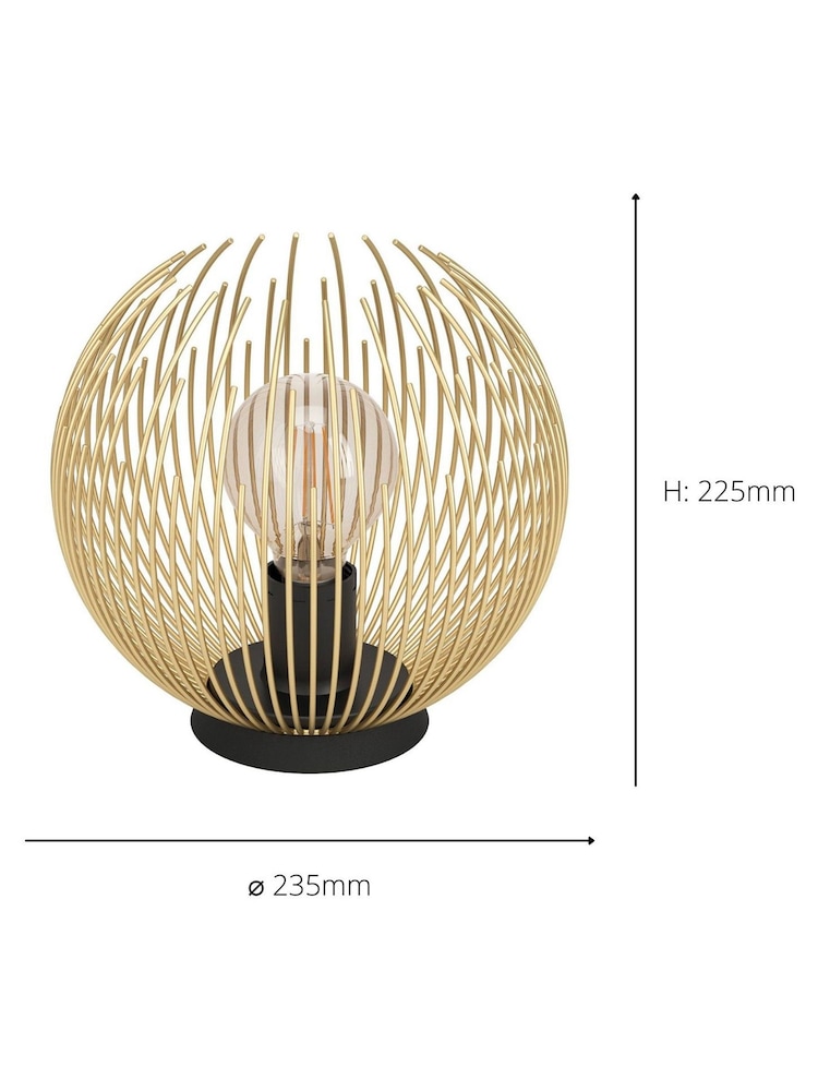 Eglo Gold Venezuela Spherical Table Lamp - Image 3 of 3 Eglo Gold Venezuela Spherical Table Lamp - Image 3 of 3