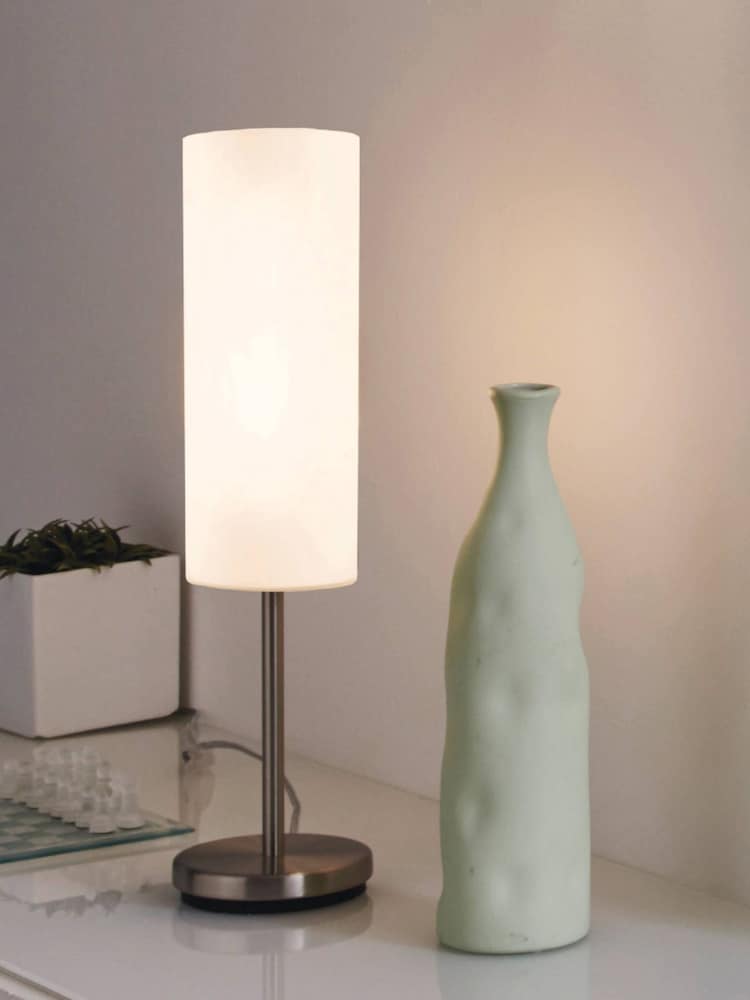 Eglo White Troy 3 Nickel Matte Table Lamp - Image 1 of 3