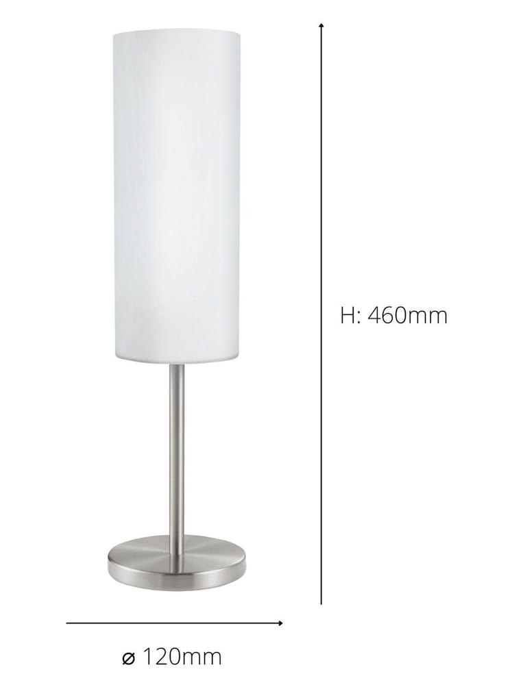 Eglo White Troy 3 Nickel Matte Table Lamp - Image 3 of 3