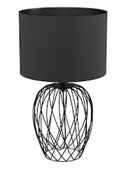 Eglo Black Nimlet Table Lamp Wire Base with Black Fabric Shade - Image 2 of 4