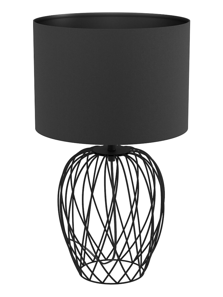 Eglo Black Nimlet Table Lamp Wire Base with Black Fabric Shade - Image 2 of 4