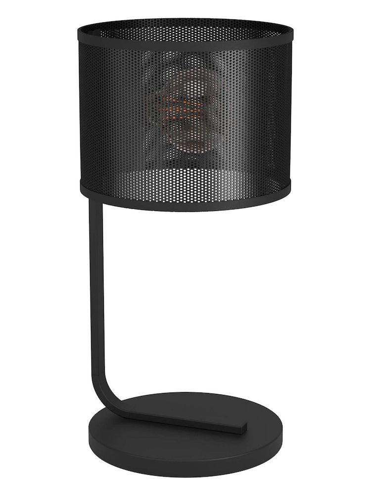 Eglo Black Manby Mesh Drum Table Lamp - Image 2 of 3