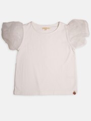 Angel & Rocket Delilah Mesh Puffball Sleeve Top - Image 3 of 5