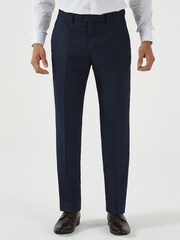 Skopes Montague Navy Blue Tailored Fit Suit Trousers - Image 1 of 3