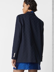Tommy Hilfiger Blue Monogram Jacquard Blazer - Image 1 of 3