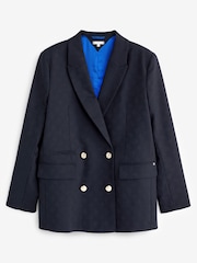 Tommy Hilfiger Blue Monogram Jacquard Blazer - Image 2 of 3