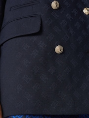 Tommy Hilfiger Blue Monogram Jacquard Blazer - Image 3 of 3