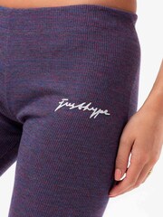 Hype. Purple Womens Multi Space Dye Scribble Cycle Shorts - Image 3 of 3